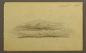 Dibujo, Banco de nubes, 1845 de Frederic Edwin Church