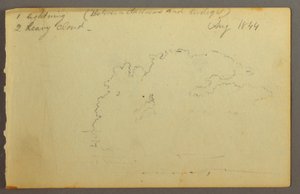 Dibujo, Estudio de nubes, 1844