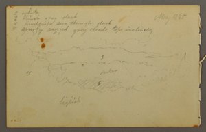 Dibujo, Estudio de nubes, 1844 de Frederic Edwin Church