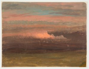 Dibujo, Estudio de nubes al atardecer, 1860-70 de Frederic Edwin Church