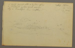 Dibujo, Estudio de nubes, ladera, 1844 de Frederic Edwin Church