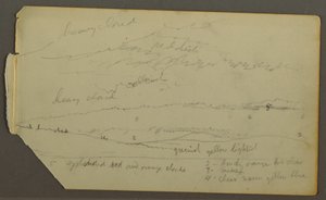 Dibujo, Estudio de nubes sobre colinas, posiblemente 1857-58 de Frederic Edwin Church