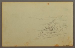 Dibujo, Estudio de nubes, posiblemente 1844