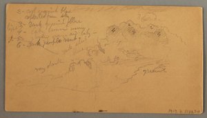 Dibujo, Estudio de nubes, posiblemente 1874 de Frederic Edwin Church