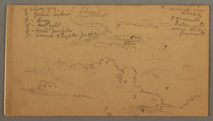 Dibujo, Estudio de nubes, posiblemente 1874 de Frederic Edwin Church