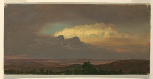 Dibujo, Nubes sobre colinas, agosto de 1865 de Frederic Edwin Church