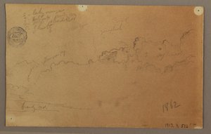 Dibujo, Cielo nublado, 1863 de Frederic Edwin Church