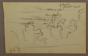 Dibujo, Cielo nublado, 1867