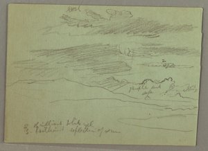 Dibujo, Cielo nublado, 1871 de Frederic Edwin Church