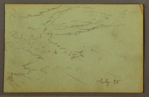 Dibujo, Cielo nublado, julio de 1856 de Frederic Edwin Church