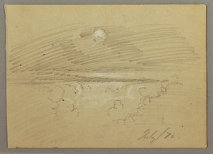 Dibujo, Cielo nublado, julio de 1870 de Frederic Edwin Church