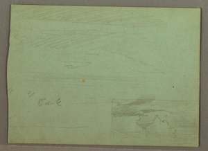Dibujo, Cielo nublado sobre una cresta, agosto de 1871 de Frederic Edwin Church