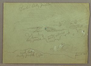 Dibujo, Cielo nublado sobre cresta, posiblemente 1871 de Frederic Edwin Church