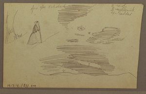 Dibujo, Cielo nublado, posiblemente 1860s de Frederic Edwin Church