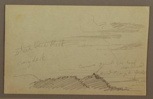 Dibujo, Cielo nublado, posiblemente 1860s