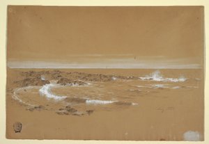 Dibujo, Costa, Grand Manan, Canadá, agosto de 1851