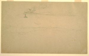 Dibujo, Cotopaxi desde Guápulo, Ecuador, 24 de junio de 1857 de Frederic Edwin Church