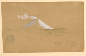Dibujo, Cotopaxi desde cerca de Ambato, Ecuador, 1853 de Frederic Edwin Church