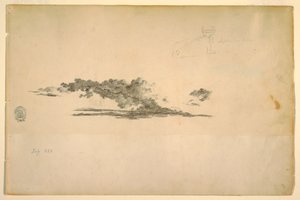 Dibujo, Vaca, nubes, julio y septiembre de 1844