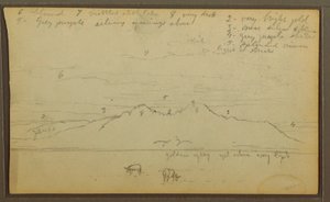 Dibujo, Vacas en un paisaje; reverso: Bambú, 1857 de Frederic Edwin Church