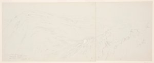 Dibujo, Vista lejana de Damasco, Siria, 7 de mayo de 1868 de Frederic Edwin Church