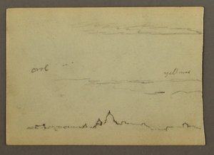 Dibujo, Vista lejana de la Basílica de San Pedro y el Vaticano, Roma, Italia, enero de 1869 de Frederic Edwin Church