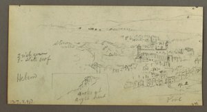 Dibujo, Casa abovedada, Casa con escalera, febrero posiblemente 1868 de Frederic Edwin Church