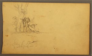 Dibujo, Burros, 2 de junio de 1857 de Frederic Edwin Church