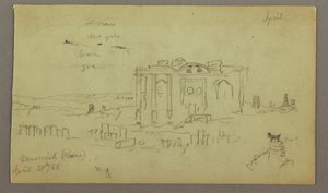 Dibujo, Fachada si el Parrelorium, 28 de abril de 1868 de Frederic Edwin Church
