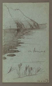 Dibujo, Cataratas, posiblemente 1868 de Frederic Edwin Church