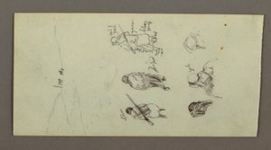 Dibujo, Estudios de figuras, Ridge, posiblemente 1868 de Frederic Edwin Church