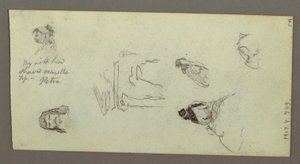 Dibujo, Estudios de figuras, Ridge, posiblemente 1868 de Frederic Edwin Church