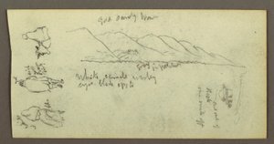Dibujo, Estudio de figura, Cordillera, posiblemente 1868 de Frederic Edwin Church