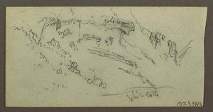 Dibujo, Estudio de figura, Cordillera, posiblemente 1868