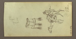 Dibujo, Figura y estudios sobre camellos, 22 de febrero de 1868 de Frederic Edwin Church