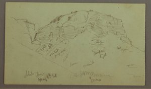 Dibujo, Flat Rocky hill, 4 de mayo de 1868 de Frederic Edwin Church