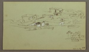 Dibujo, Flat Rocky hill, 4 de mayo de 1868 de Frederic Edwin Church