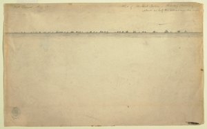 Dibujo, Flota de pescadores de caballa, Mount Desert, Maine, 19 de agosto de 1850 de Frederic Edwin Church