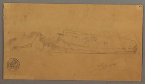Dibujo, Iceberg flotante, 16 de julio de 1859 de Frederic Edwin Church