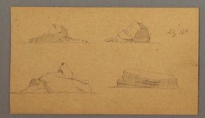 Dibujo, Icebergs flotantes, 16 de julio de 1859