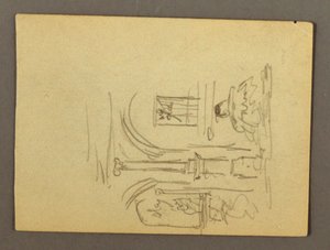 Dibujo, Fragmento de columnata, Fuente, posiblemente 1868-69 de Frederic Edwin Church