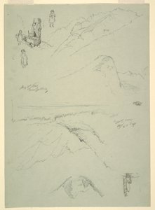 Dibujo, de "cerca de Golling", Austria, 5 de agosto de 1868 de Frederic Edwin Church