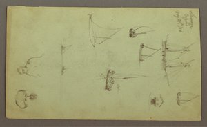 Dibujo, Cabeza de hombre, Hombre fumando, Estudios de velero, Casa, 27 de mayo de 1868 de Frederic Edwin Church