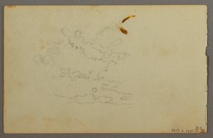 Dibujo, Hill Range, posiblemente 1844 de Frederic Edwin Church