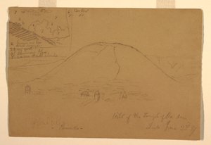 Dibujo, Colina del Templo del Sol, Quito, Ecuador, 23 de junio de 1857 de Frederic Edwin Church