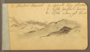Dibujo, Hills; Verso: Cabeza, 1889 de Frederic Edwin Church