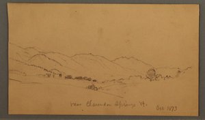 Dibujo, Colinas y valle, octubre de 1873 de Frederic Edwin Church