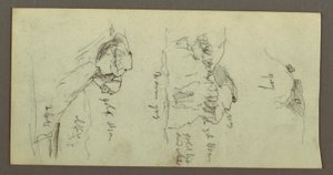 Dibujo, Cimas y laderas, posiblemente 1868 de Frederic Edwin Church