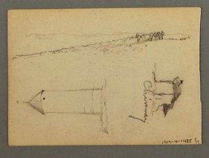 Dibujo, Casa sobre acantilado, Torres, posiblemente 1868 de Frederic Edwin Church