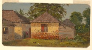 Dibujo, Casas, "Monte Salus", junio de 1865 de Frederic Edwin Church